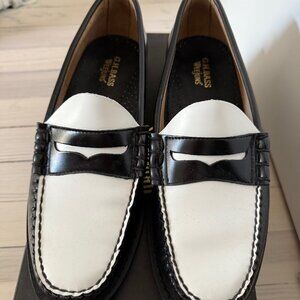 G.H. Bass & Co. Black and White Loafers 9